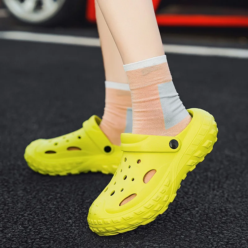 New36~45 Summer Women Men Slippers Platform Clogs Garden Shoes Outdoor Beach Sandals Shoes Wedges Slippers Indoor Outdoor Slides