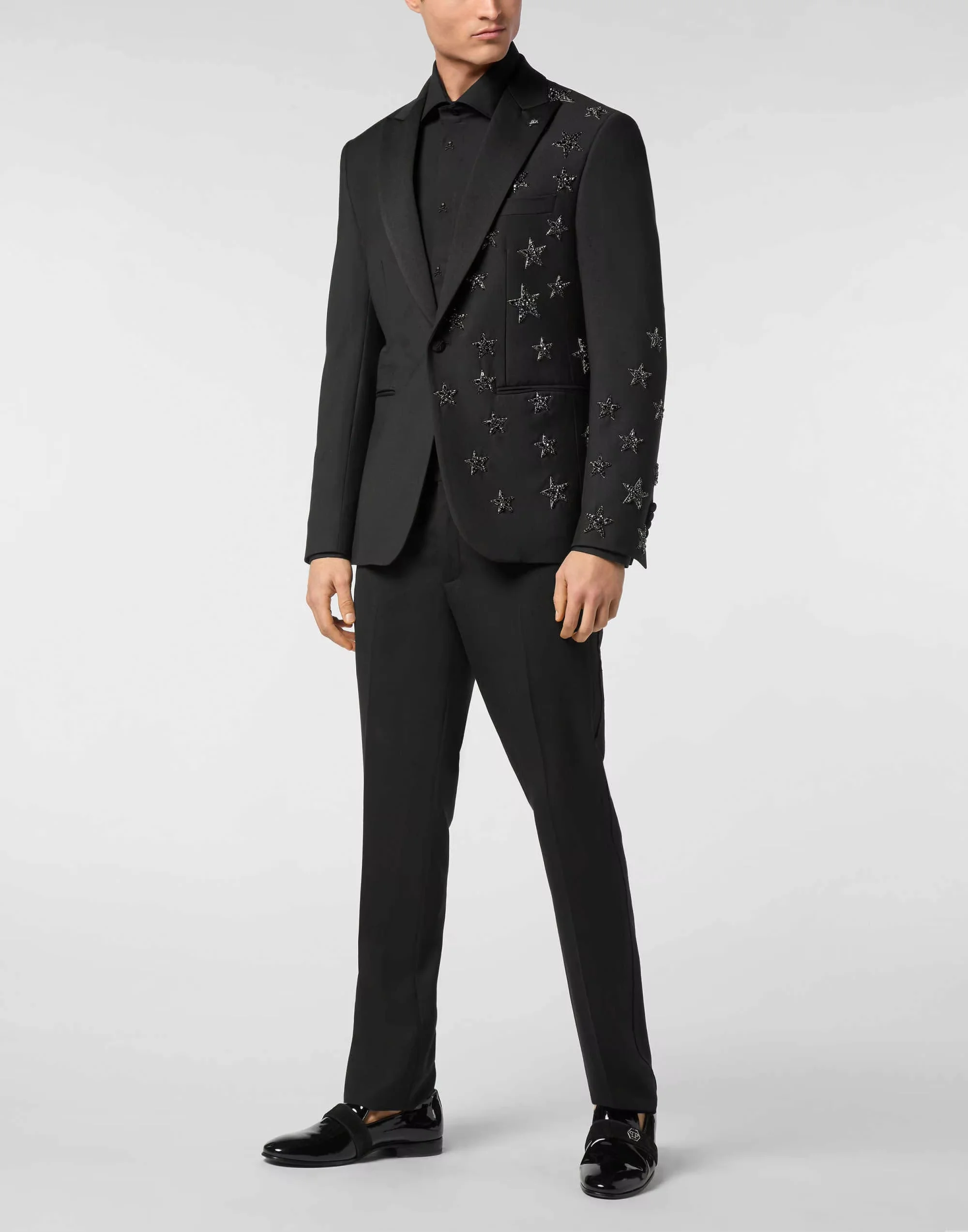 Luxury Men's Slim Fit Tuxedo Suits 2 Piece Set One Button Wedding Groom Business Dinner Prom High Quality