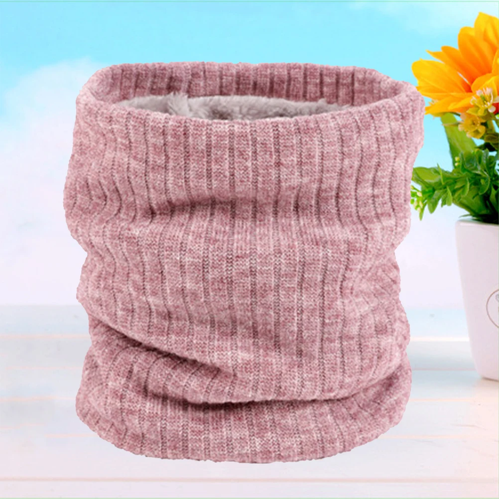 

Fleece Scarf Cover Neck Warmer Women Knit Knitting for Windproof Circle Winter Men's Collar