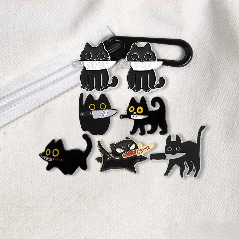 2-13 Stück/Set Halloween-Abzeichen im Gothic-Design, gruselige Skelett-, Geister- und Pilz-Anstecknadeln für Jacken, Rucksäcke, Schmuck, Geschenk – Detail 4