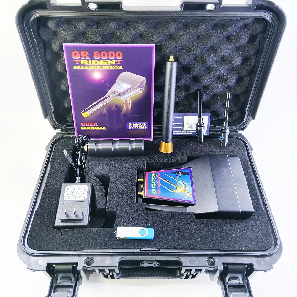 

GR-6000 Portable Underground Long Range Metal Detector Trident Detector 20M Depth 1000m Range Detection