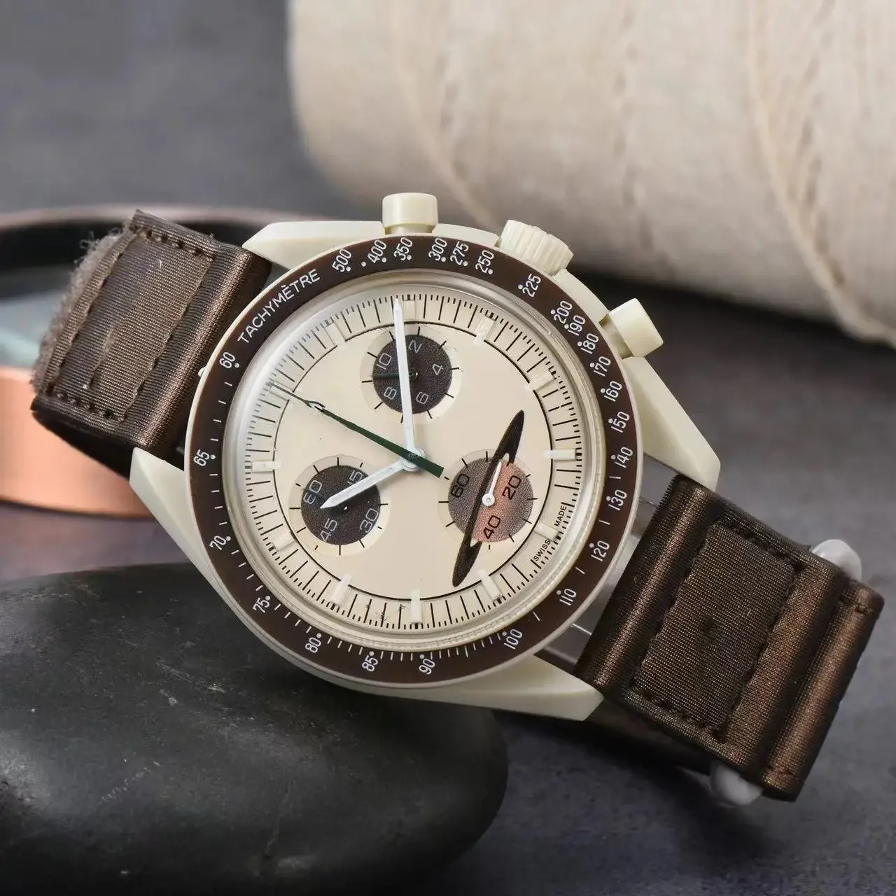 High Quality Waterproof Moon Watch Men and Women Swatch Watches Luxury Fashion Creative Earth Mission