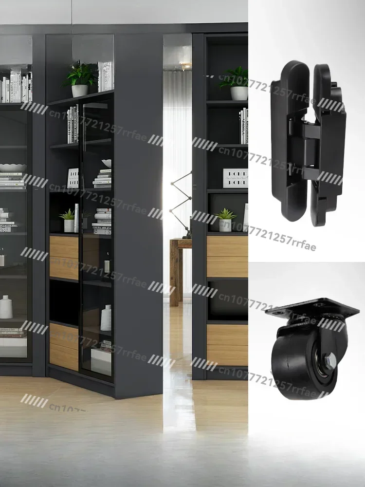 Secret Room Invisible Door Hardware Accessories Super Heavy Duty Indoor Hidden Secret Door Hinge Study Revolving Cabinet DoorHOT