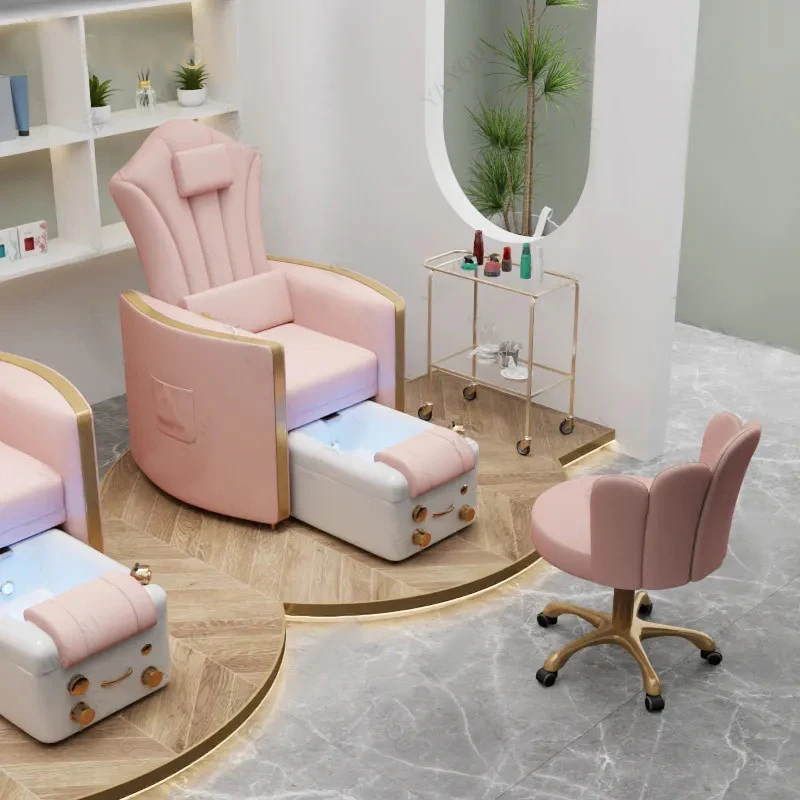 

Best Selling Electric Whirlpool Light Surfing Foot Spa Pedicure Chair Nail Salon Beauty Massage Pedicure And Manicure Chair