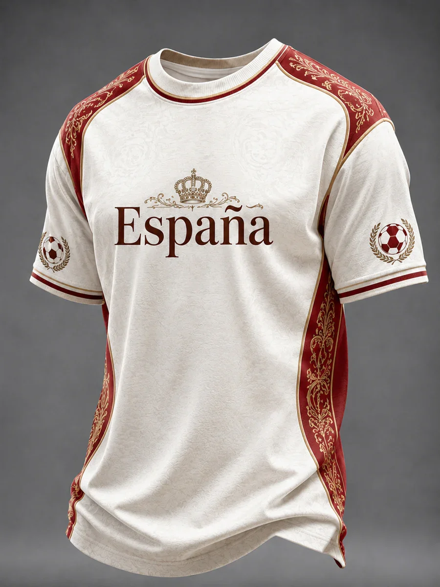 2026 Edition Spanish Fans Football Training T-shirt - 3D Printed - Fashionable and Comfortable - Suitable for Both Men and Women