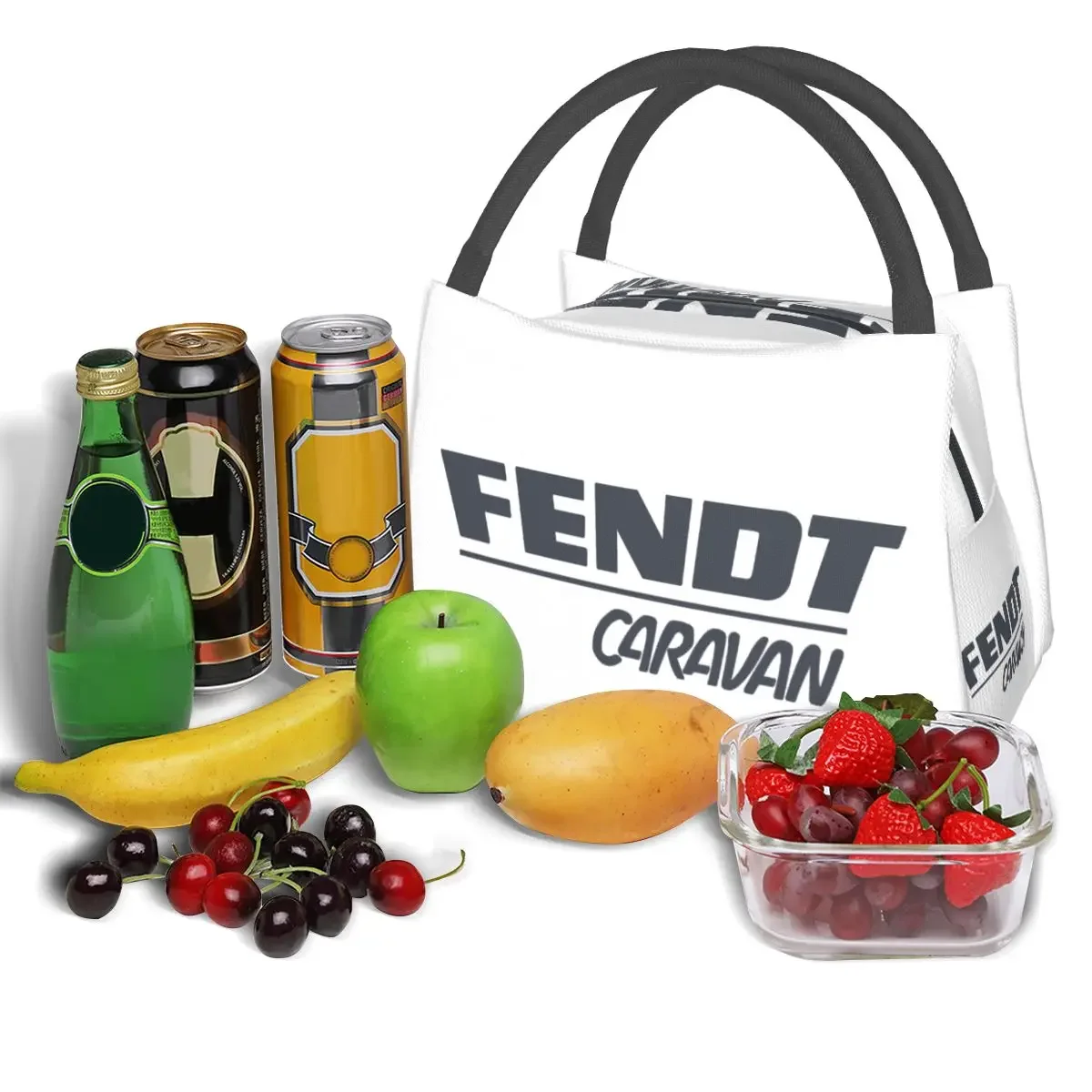 Fendt Caravan Lunch Bags Insulated Bento Box Portable Lunch Tote Resuable Picnic Bags Cooler Thermal Bag for Woman Children