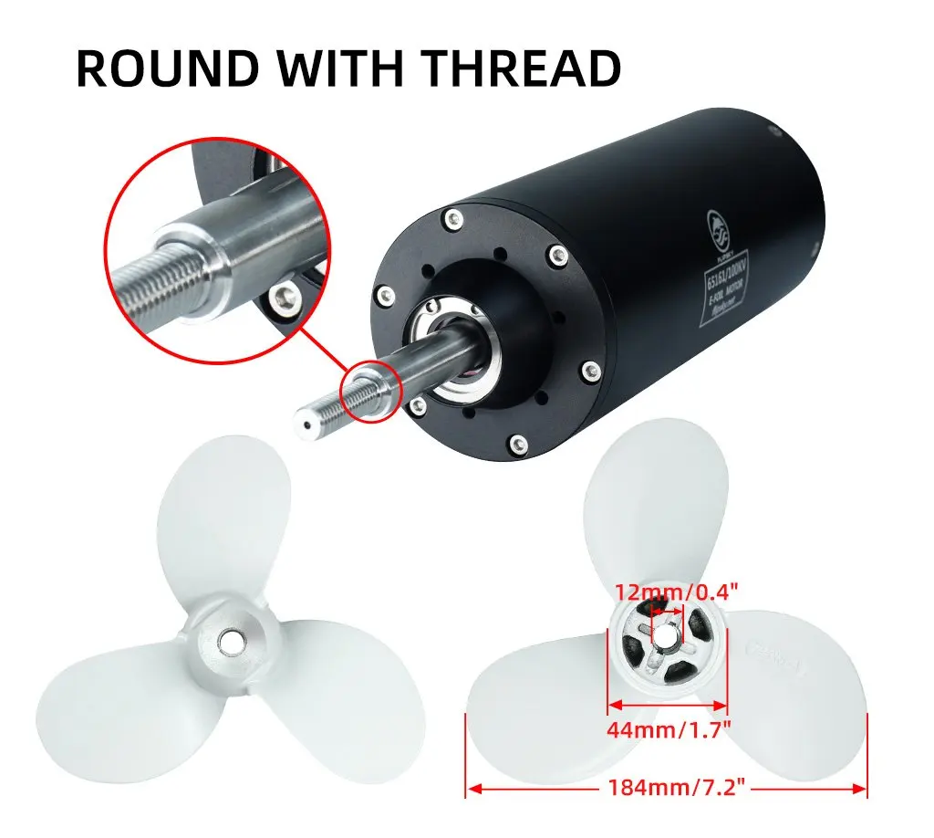 Aluminum Alloy Propeller 3.5HP Outboard Motor 2 Stroke For Flipsky 65161 Brushless Motor Boat Motor for Outboard Engine