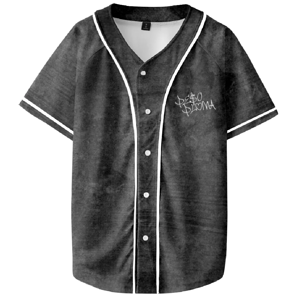 Peso Pluma Baseball Jersey Shirt Doble PP Merch Baseball Uniform Women Men Short Sleeve Tshirt Streetwear