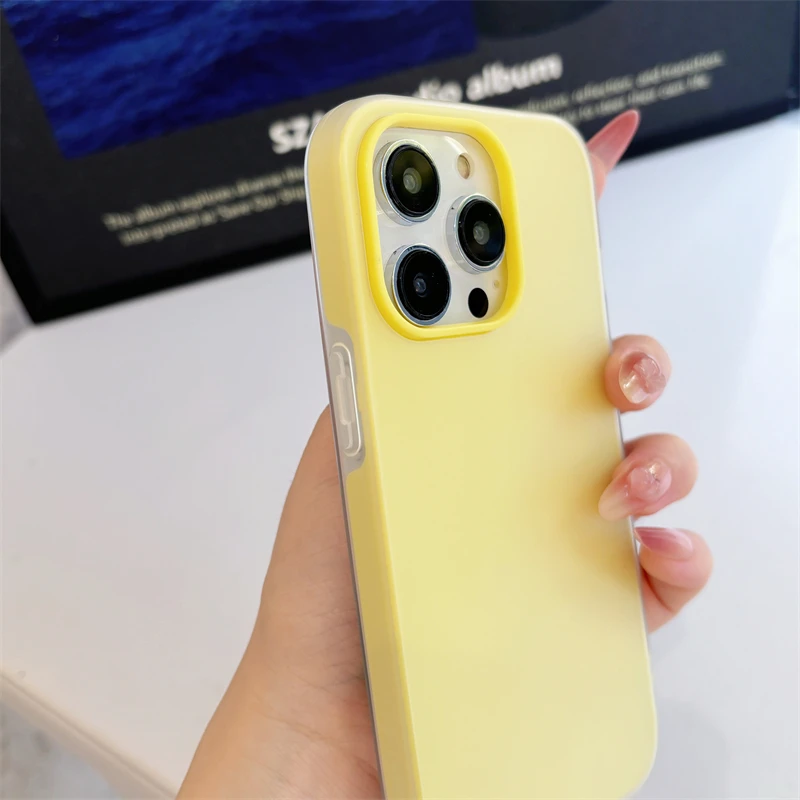 Funda de teléfono para Samsung Galaxy A17 A56 A36 A26 A16 5G A55 A35 A25 A15 A54 A34 A24 A14 4G Color doble capa 2 en 1 funda con cordón