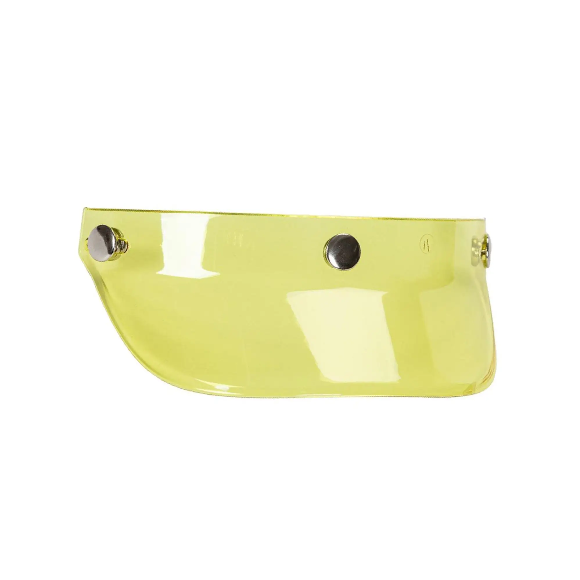 Motorcycle Helmet Visor Peak 3-Snap Vintage Accessories Clear Yellow