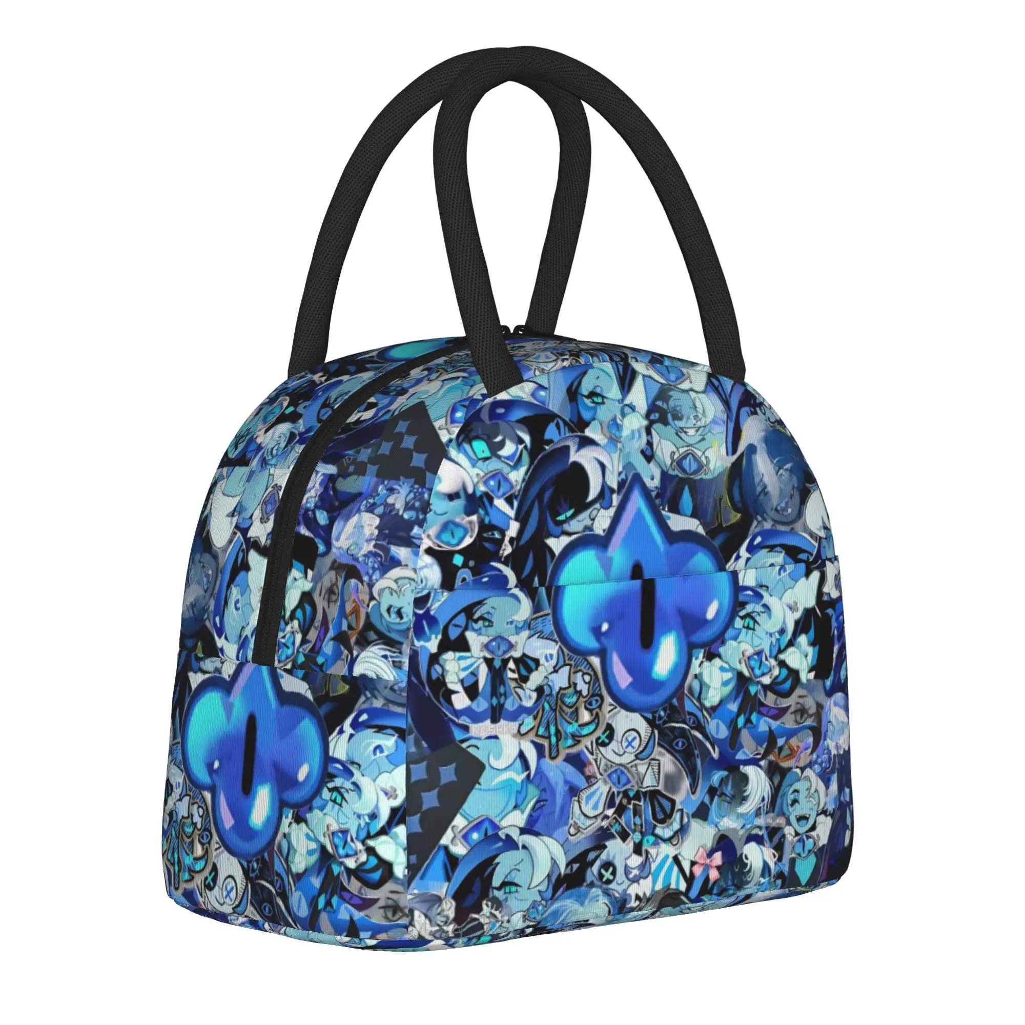 Shadow Milk Cookie  Insulated Lunch Bag Cooler Bag Lunch Container Cookie Run Kingdoms Portable Tote Lunch Box Food Bag