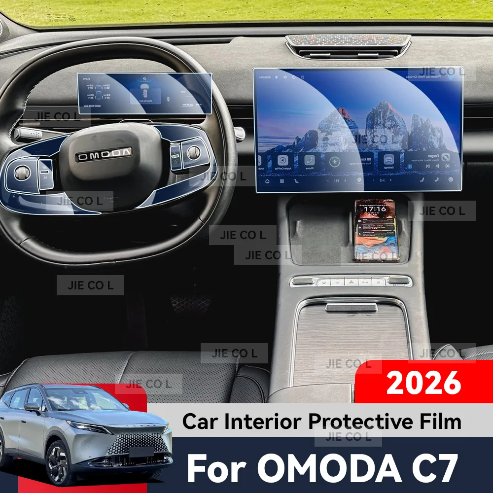 For OMODA C7 7 PHEV 2026 Auto Central Control interior Protection Film Screen TPU Navigation Anti Scratch GPS Navigation Sticker
