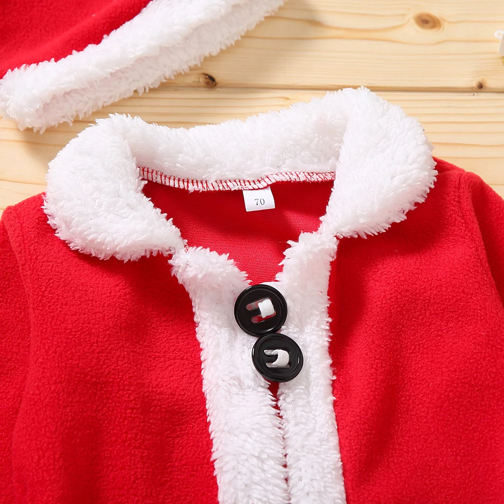 

1Set Xmas Kids Gift Santa Claus Clothes Suit Comfortable Delicate Warmth Add Happy Atmosphere to Your Living Space