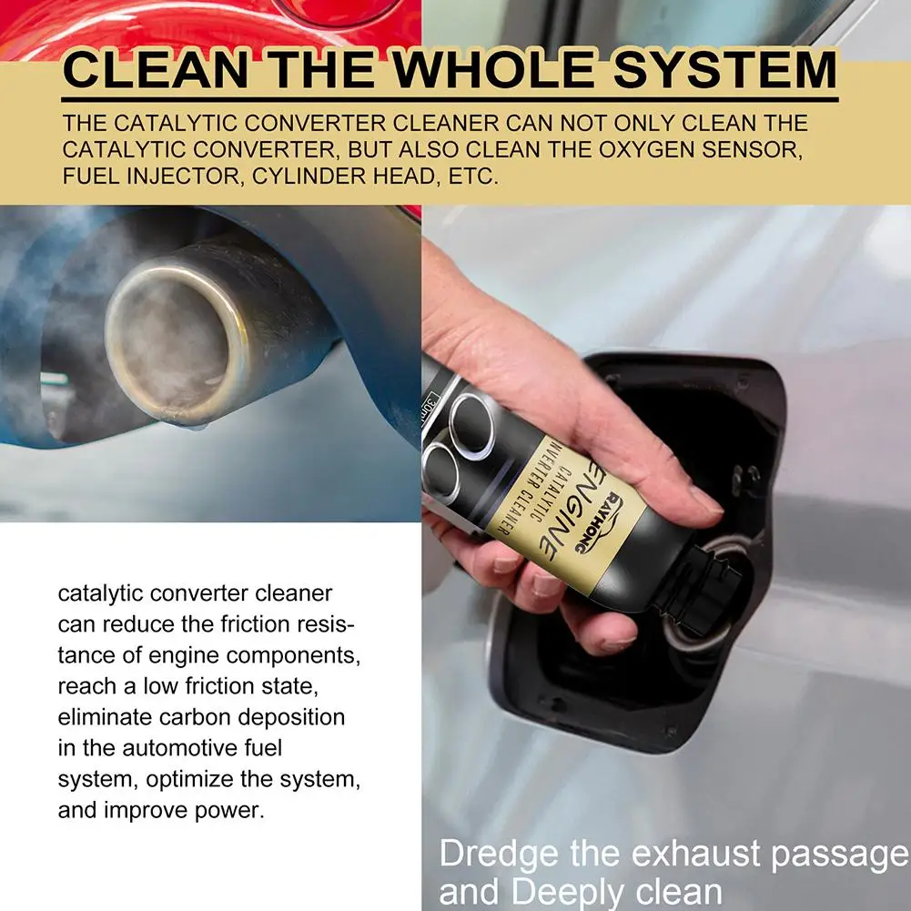Car Engine Converter Cleaner Deep Cleaning Vehicle Catalytic Converter Cleaner Carbon Deposit Remove Automobile Cleaning Agent