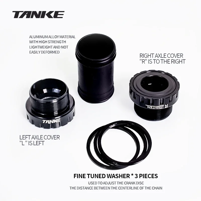 TANKE-BB68 BB92-73mm,Bottom Brackets Adapter,Bicycle Crank Middle Axle Type,MTB Road Bike Central Axis,1.37/24mm Sealed Peilin