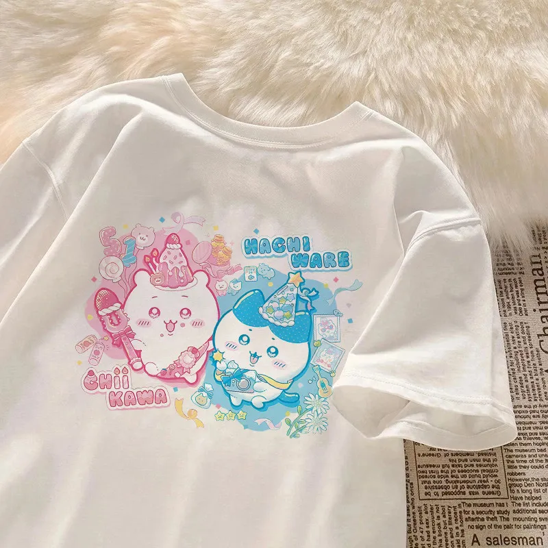 2026 Chiikawa Usachi Parent Child Pure Cotton T-shirt Comfortable, Breathable, High Quality Ins Y2k