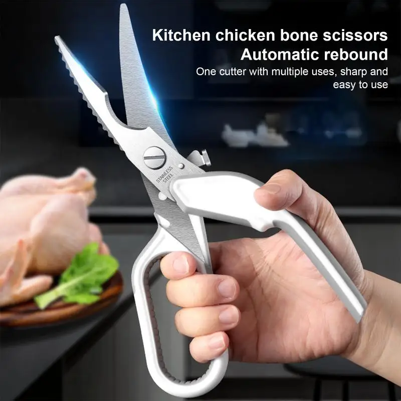 Kitchen Shears Chicken Bone Scissors  Stainless Steel Poultry tool Multipurpose Seafood Cutter Fish Scale Knife kitchen gadgets