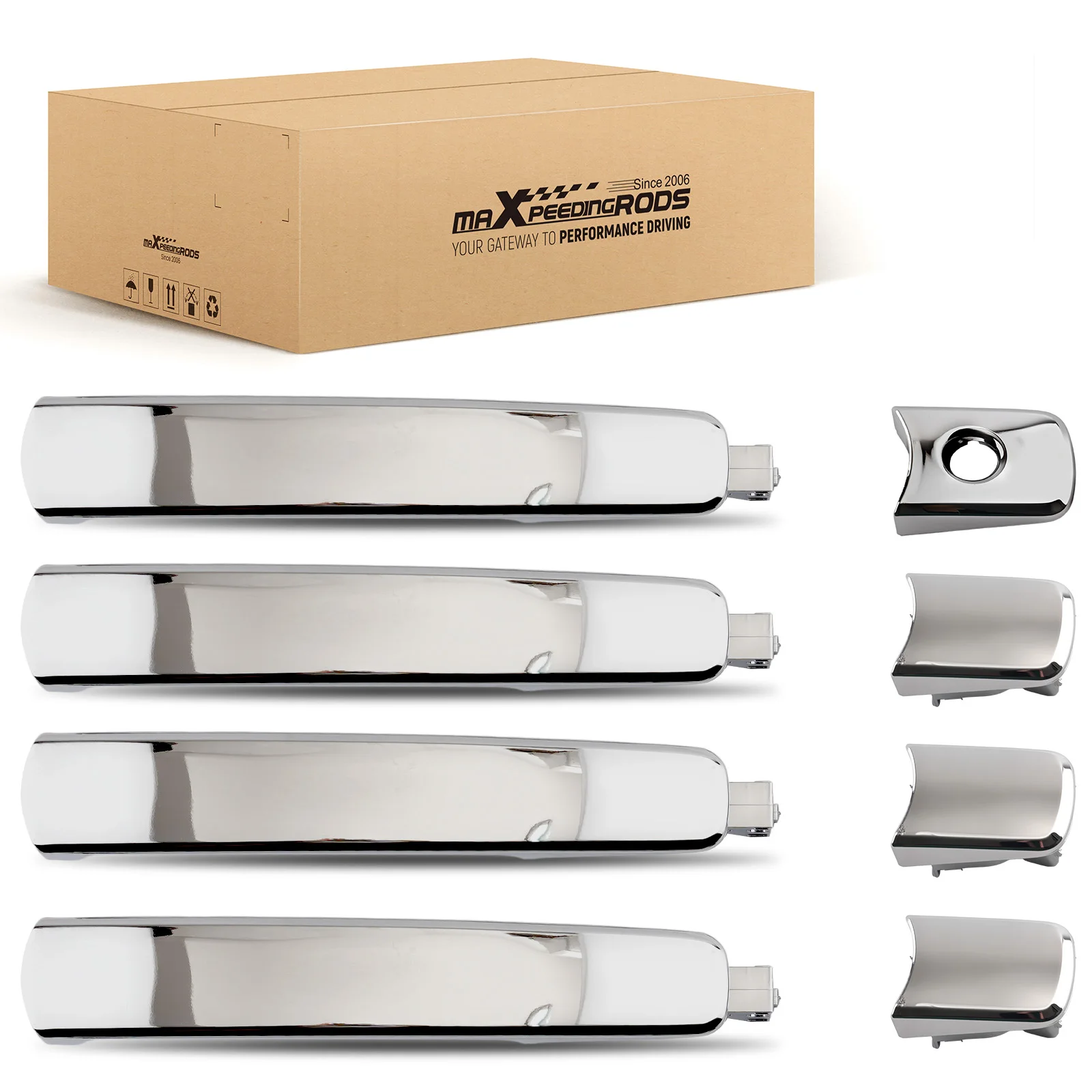 

Outer Door Handle Chrome 4Pcs for Nissan Rogue Murano 80640-CA012 Plastic