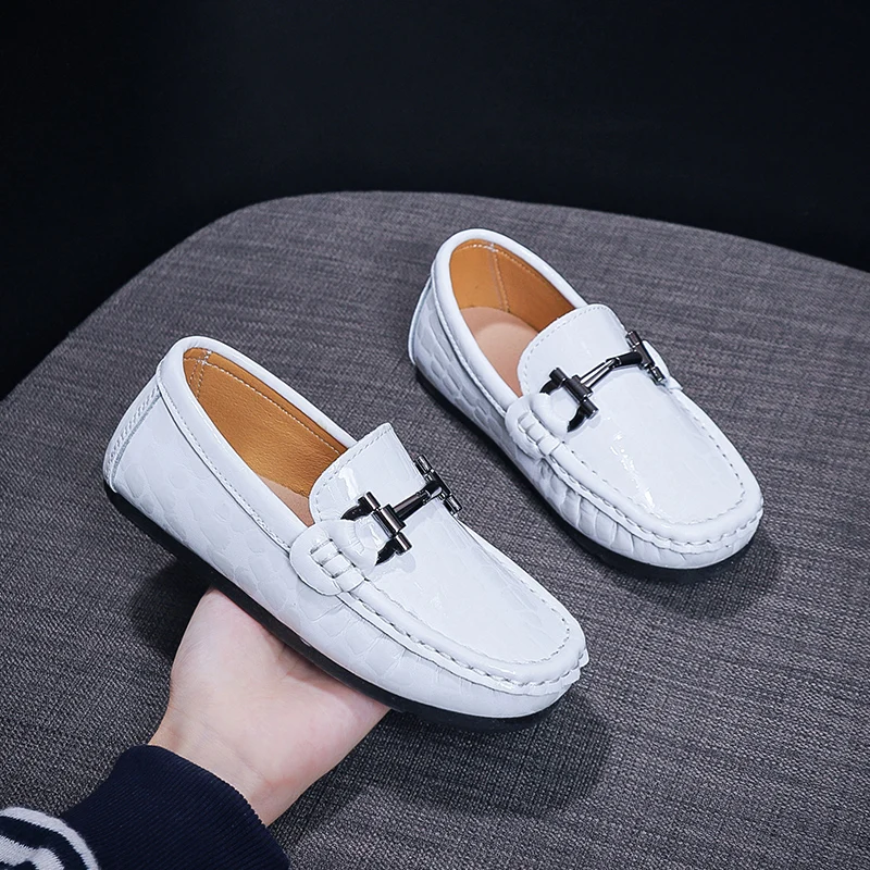 

Youth Boys Casual Shoes Hand Made Kids Loafers Shoe Black Gray Boy Casual Slip on Flats Shoes Suede Comfortable Walking Shoes