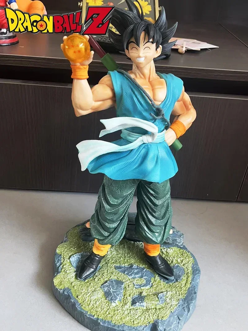 41cm Large Dragon Ball Z Figure Happy Smile Son Goku Gk Model Anime Collection Pvc Statue Toys Figurine Desk Ornament Toy Gifts