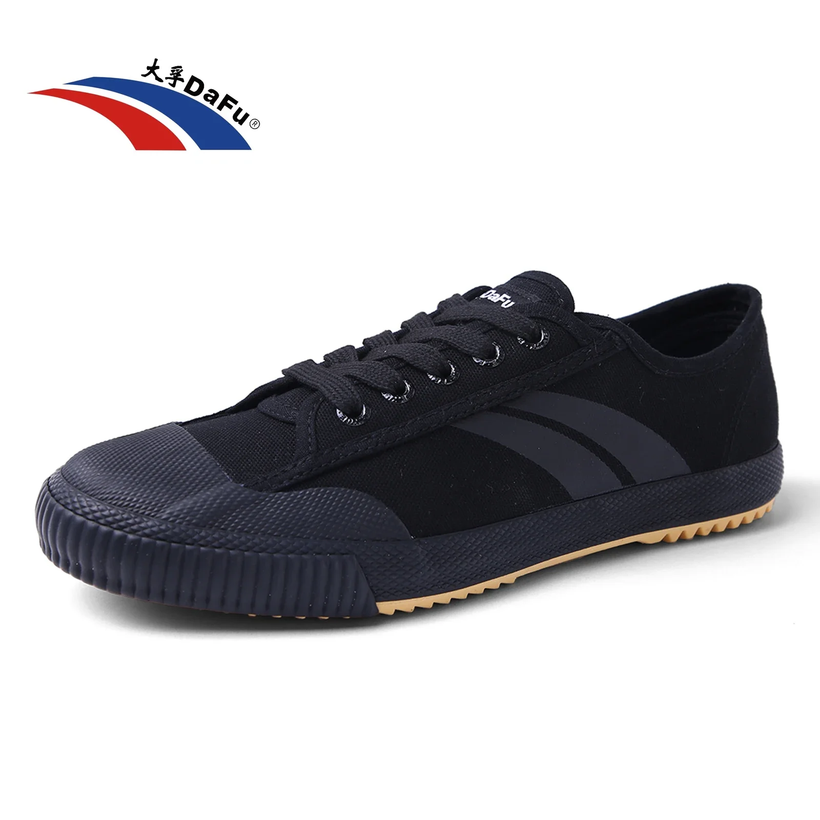 Dafu Original Shaolin Kungfu Shoes Improved Men Women All Black Sneakers