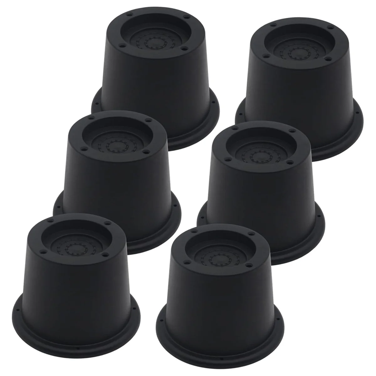 A74G-6Pack Furniture Risers Black Bed Risers 2.3 Inch,Bed Lifts Risers for Sofa,Couch,Desk,Extenders Supports Up to 1,300 Lbs