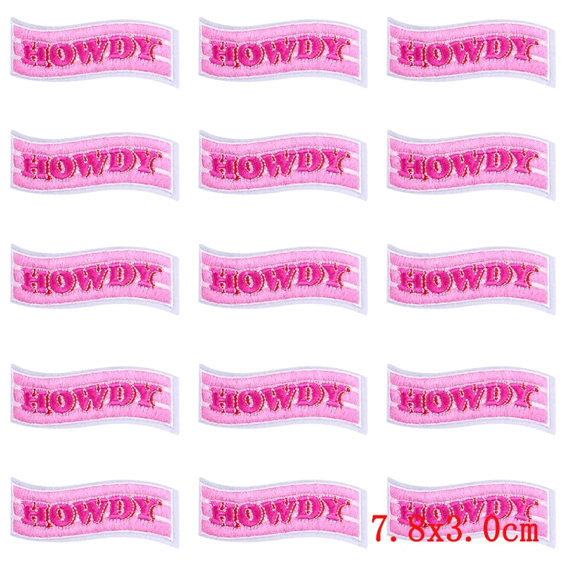 بقع تطريز على شكل قلب وحروف ، مكواة على بقع للملابس ، رقعة كرتون على الملابس ، ملصقات وردية اللون ، شارات خياطة ، 10 في اللوت #5