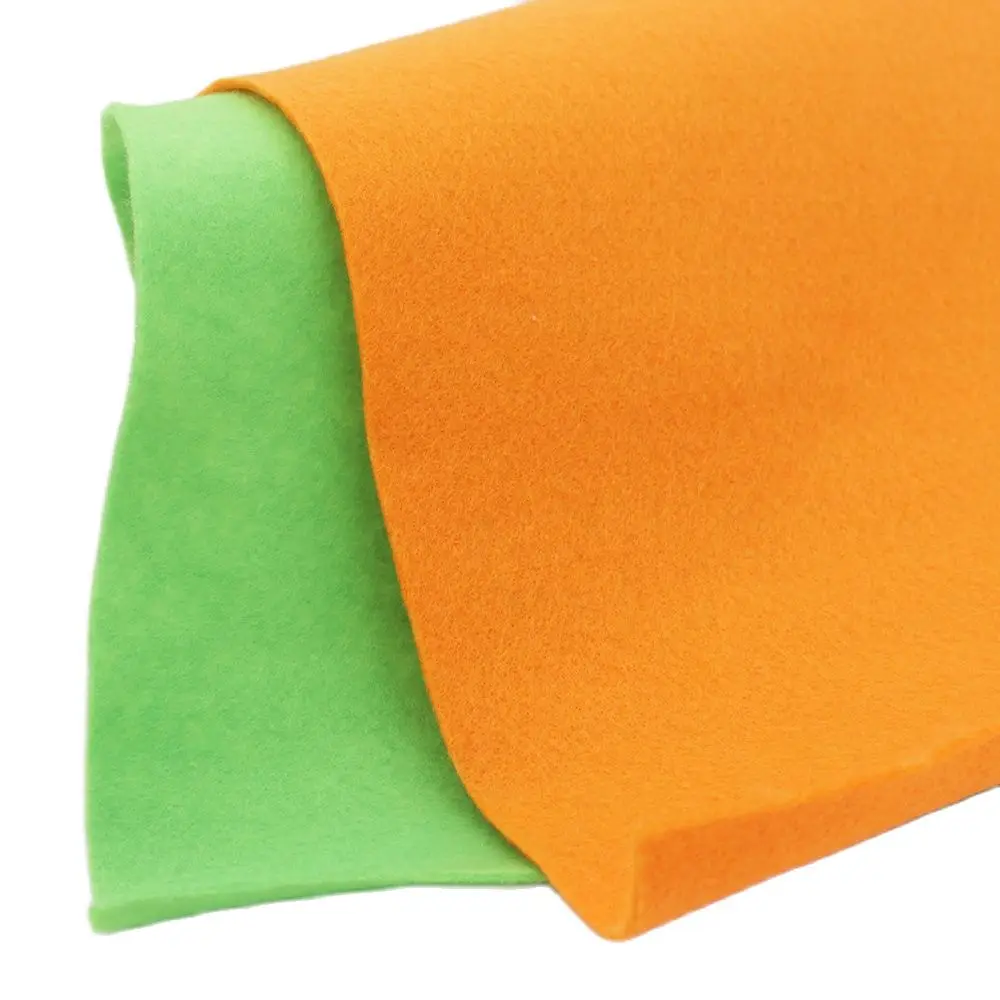 1.2mmGreen Yellow Soft Felt Fabric For DIY Handwork Sewing Crafts Dolls Needlework Material,Polyester Cloth 12 Pcs/Lot 25cmx28cm