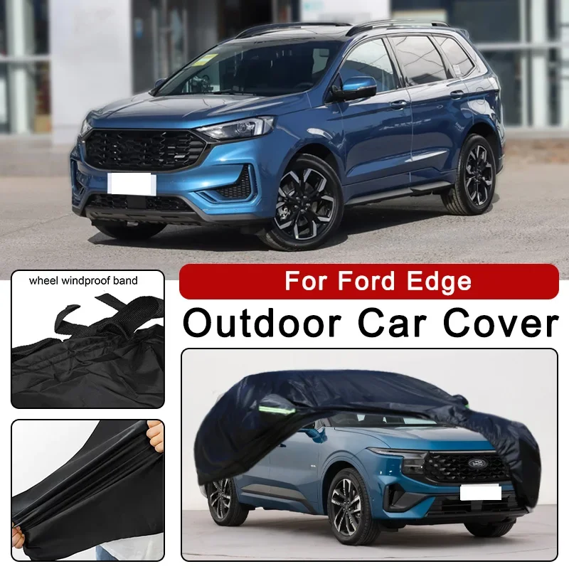 

Outdoor Car Cover Waterproof Dustproof UV Sun Protection, Full Car Protector Exterior Accessories For Ford Edge U387 CD539