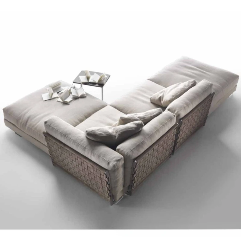 Minimalist tofu sofa light luxury simple fabric size room type non-disassembly and washing Japanese sofa furniture