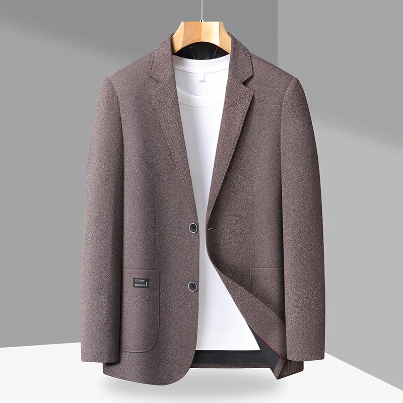 

Men's high-end suit jacket stylish and handsome, versatile and trendy, suitable for middle-aged and elderly casual business wear
