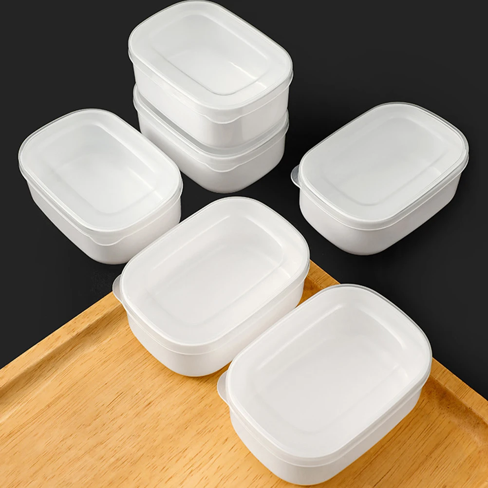 Cajas de granos de arroz marrón, contenedores de alimentos, organizador de nevera de cocina, caja congeladora de almacenamiento de PP reutilizable para uso diario, 6 uds.