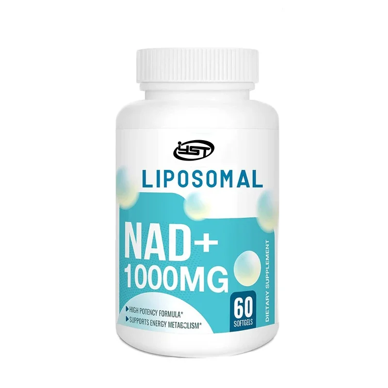 Liposome pure NAD+supplement 1000mg, highest NAD Pontcy high absorption energy and DNA repair anti-aging 60 soft capsules