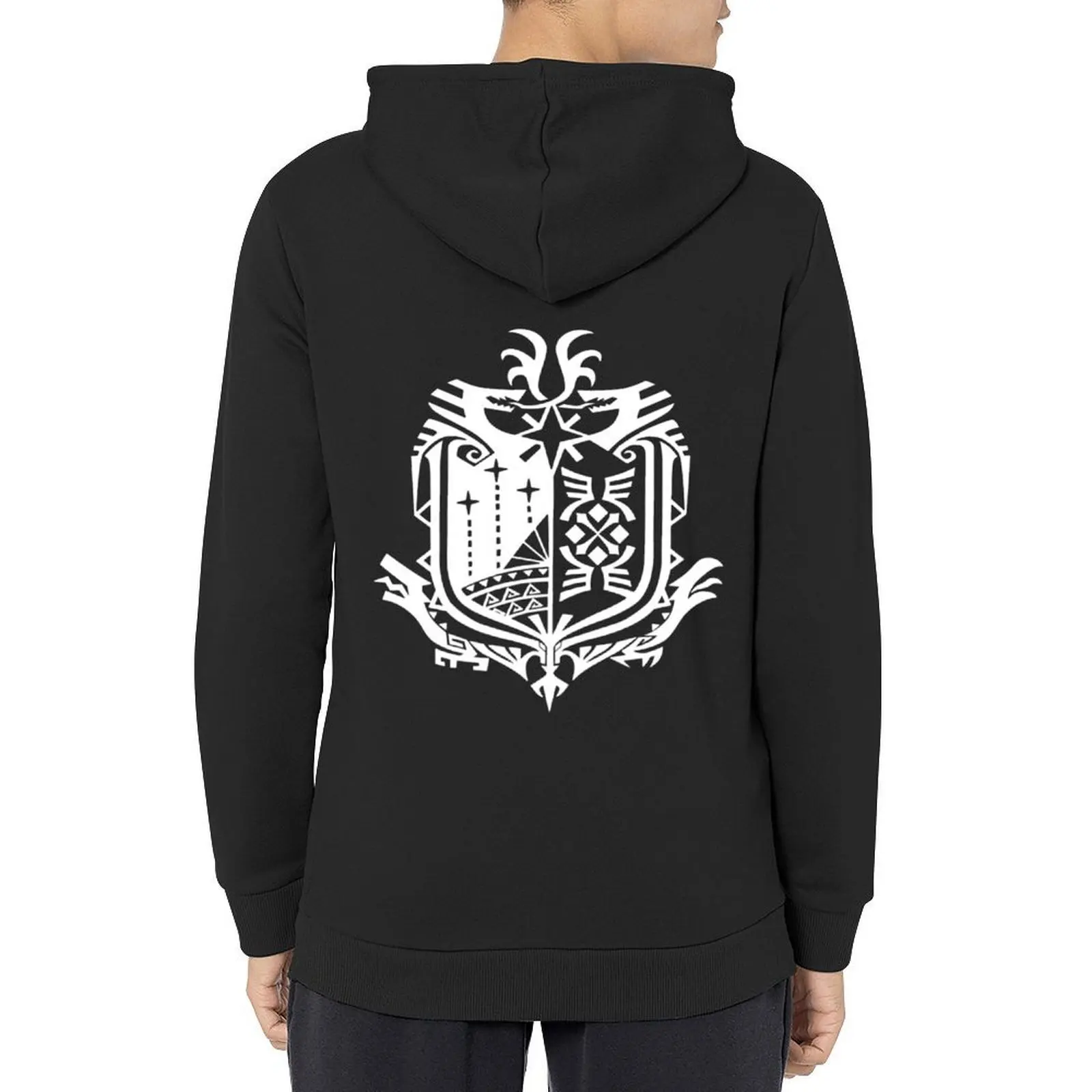 

Monster Hunter World - Logo (white) Hoodie men's winter sweater autumn men wear men's clothing new in hoodies