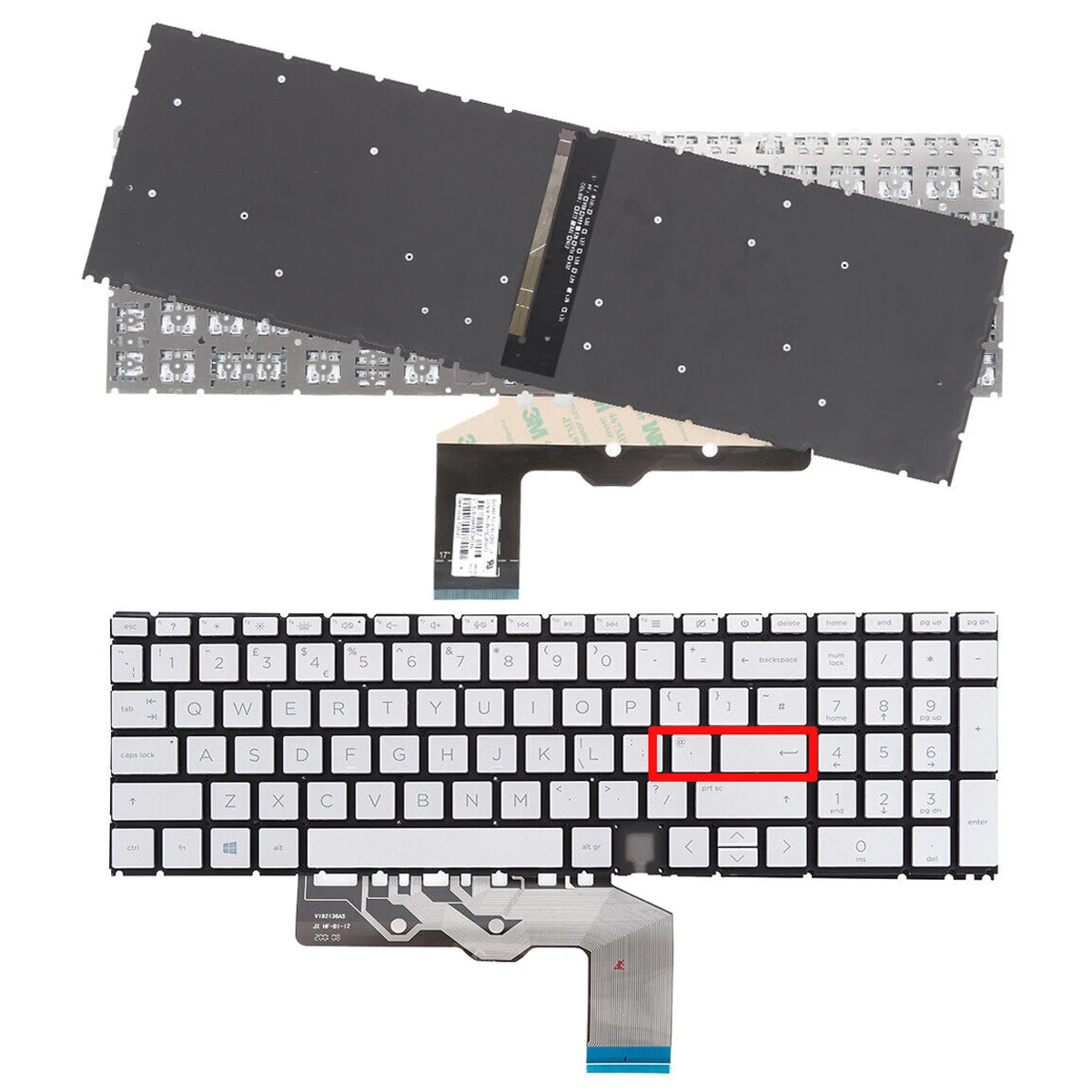 UK Backlit Laptop Keyboard for HP Envy 17-CG 17-cgxxx 15 ED 15-edxxx  V192102AS1 Silver