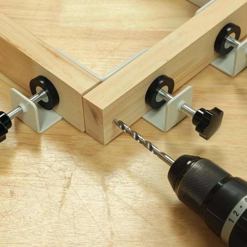 헤비 듀티 퀵 턱 90도 코너 클램프 캐비닛 서랍 설치 클램프 .Y1QB