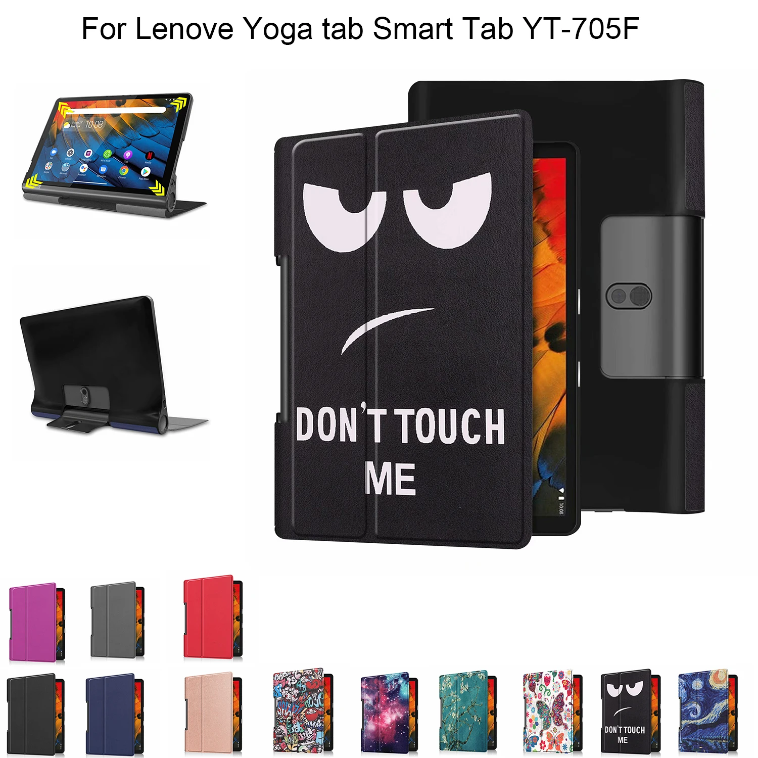 Ultracienkie etui na tablet Lenovo Yoga Tab5 YT-X705 10.1" Smart PU Leather Cover Case Stand dla Lenovo Yoga Tab5 YT-X705 10.1