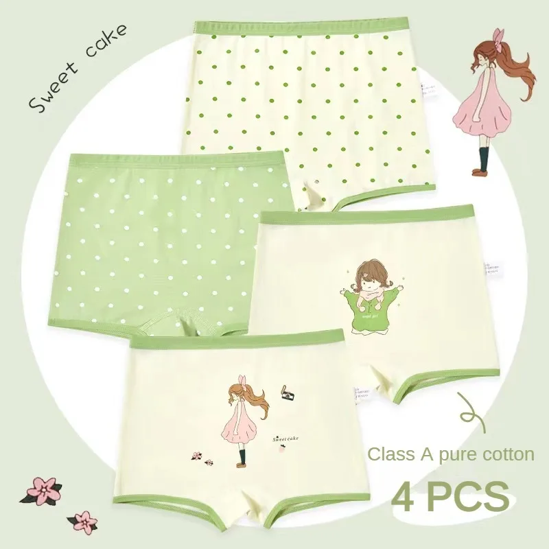 4PCS Cartoon Boxers Soft Shorts Cute Panties for Girls Boxer Underwear Children's Cotton Girl Panties Underwears Clothing Kids