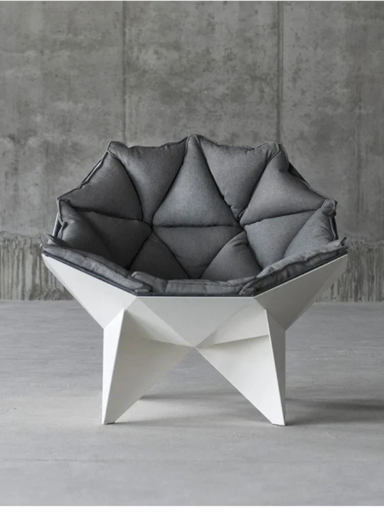 Frp 싱글 시트 소파 의자, 창의적인 꽃잎 모양 의자, 레저 다이아몬드