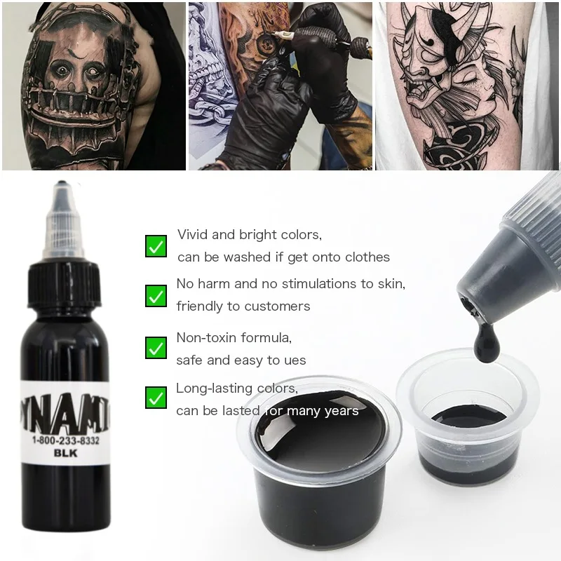 Quality Triple Black Pigment Tattoo Ink Pigment 30ml 60ml 90ml 120ml Tattoo Pigment Body Color Drawing Teng Black Tattoo Materia