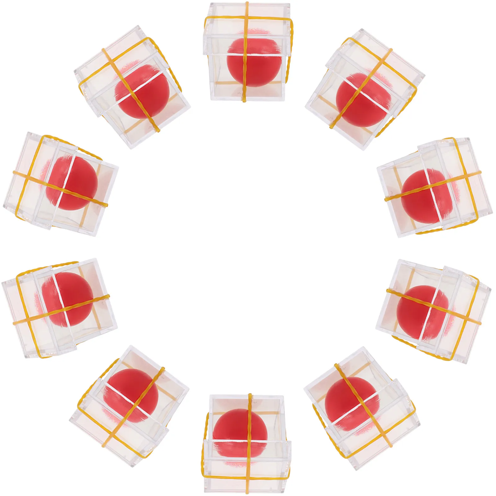 

10Sets Magic Trick Ball Penetrate Transparent Box Stage Performance Prop Party Supply Gimmick Penetration Set Beginner Friendly