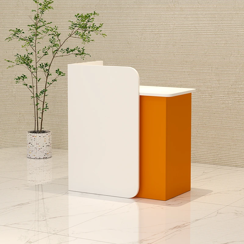 مكاتب الاستقبال التنفيذية البسيطة، مكاتب الاستقبال الخشبية الترحيبية الجمالية البسيطة، أثاث صالة Scrivania الحديثة