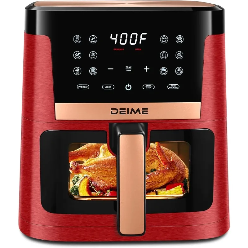 

Air Fryer 7.5 QT 1700W Oilless Oven Healthy Cooker Large Capacity with 12 Presets, Visible Cooking Window, LCD Touch Screen