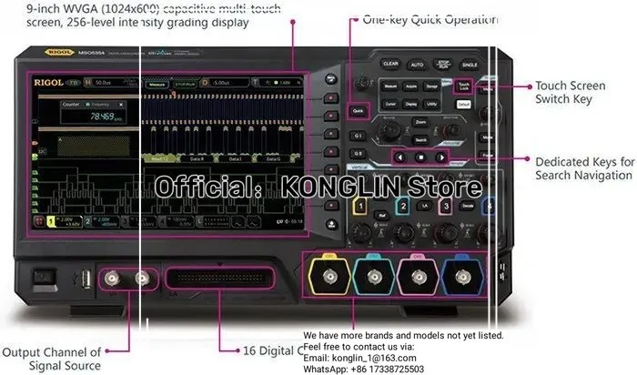 

Оригинальный новый цифровой осциллограф RIGOL MSO5354 MSO5204 MSO5104 MSO5102 MSO5074 MSO5072 2/4Ch с технологией выборки в реальном времени