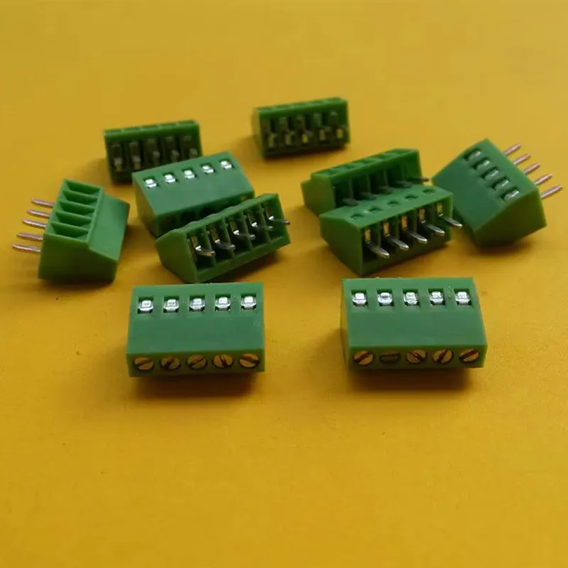 

10pcs 5 Poles/5 Pin 2.54mm/0.1" PCB Universal Screw Terminal Block Connector