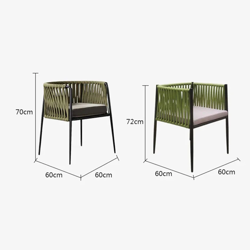 Nowoczesne zestawy mebli ogrodowych Nordic Meble ogrodowe Patio Balkon Krzesło rattanowe Trzyczęściowy zestaw Willa rekreacyjna Stół i krzesła