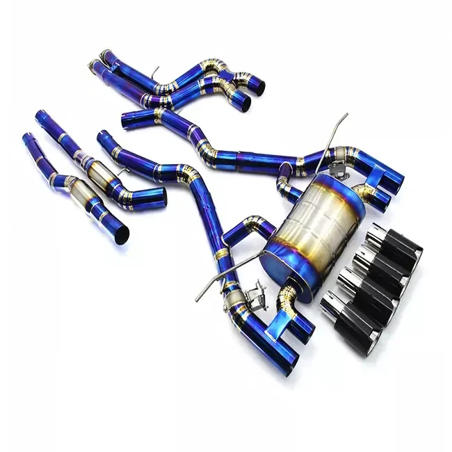 Xfastcar Sport Valved Exhaust Catback Muffler Tips Titanium Exhaust Titanium Alloy for S55 M3 F80/M4 F82 F83 3.0T Engine