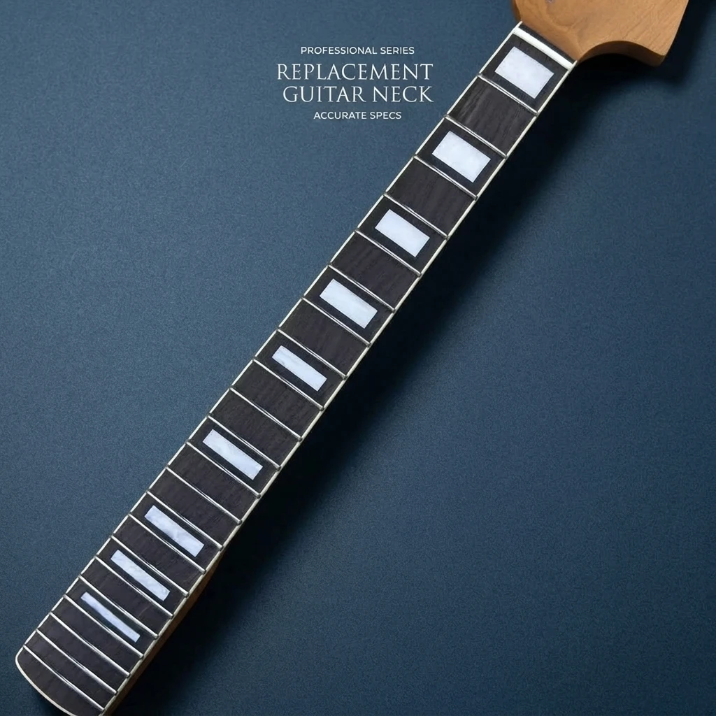 Electric Guitar Neck Jaguar Style Baked Maple Wood with Rosewood Fingerboard 24 Inch Scale Length Replacement Part Accessory