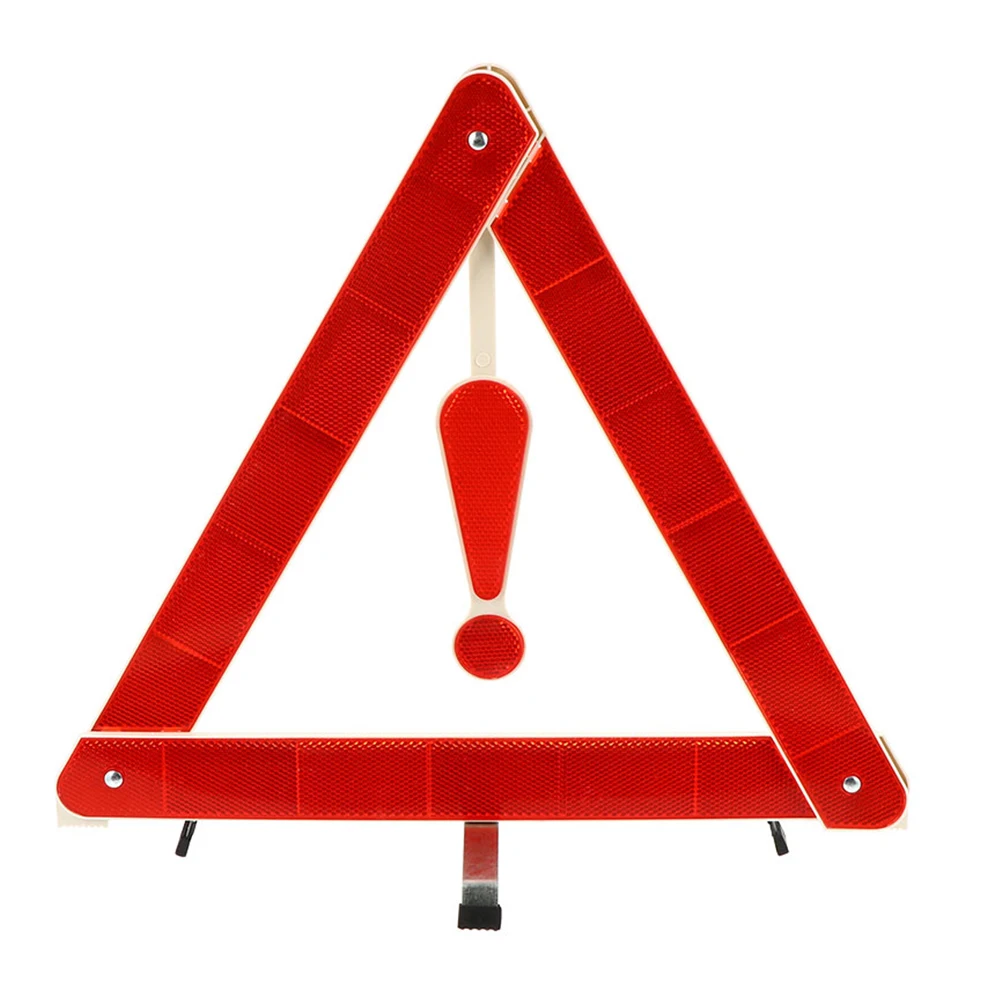 Triangle Warning Sign Reflective Plastic Stickers Emergency Kit Foldable Car Safety Signs Vehicle Triangle Road Warning