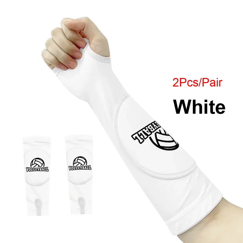 Kids/Adults Volleyball Arm Sleeves Passing Hitting Forearm Sleeves with Protection Pads and Thumb Hole Padded Volleyball Sleeves - Image 10